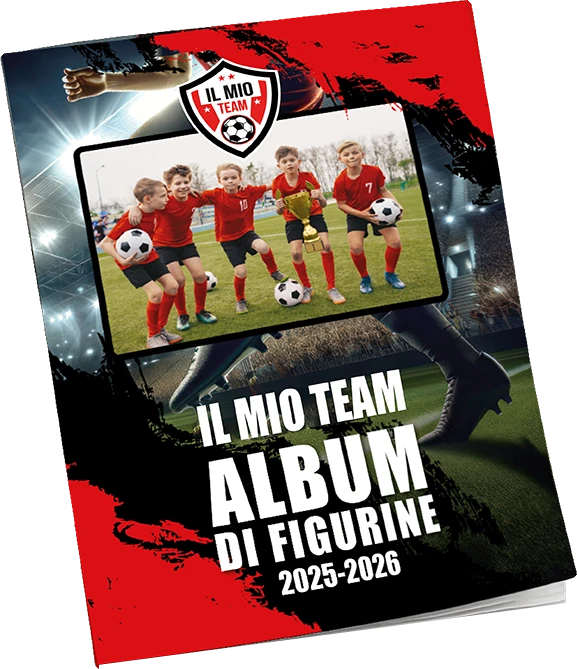 Esempio di copertina dell'album di figurine di una società di calcio, "Il mio team"